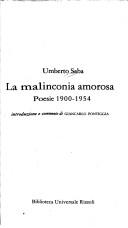 Cover of: La malincolia amorosa by Umberto Saba