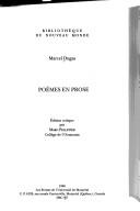 Cover of: Poèmes en prose