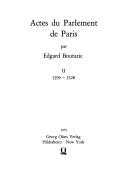 Cover of: Actes du Parlement de Paris by France. Parlement (Paris)