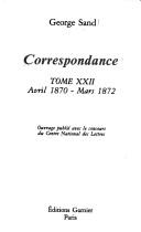Cover of: Correspondance [de] George Sand. by George Sand