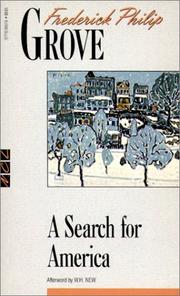 A search for America by Frederick Philip Grove