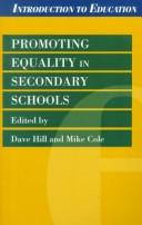Cover of: Promoting equality in secondary schools by edited by Dave Hill and Mike Cole.