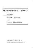 Cover of: Modern Public Finance