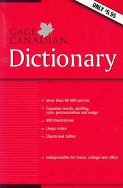 Cover of: Gage Canadian Dictionary by Gage Educational Publishing Limited