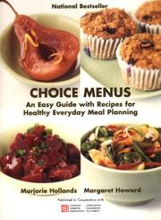 Front cover of Choice Menus by Marjorie Hollands