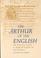 Cover of: The Arthur of the English