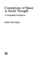 Conceptions of space in social thought by Robert David Sack