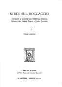 Cover of: Studi sul Boccaccio.: Editi sotto gli auspici dell'Ente nazionale Giovanni Boccaccio.