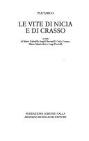 Cover of: Le vite di Nicia e di Crasso by Plutarch