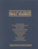 Cover of: How to Set Up Your Own Small Business 2001 (How to Set Up Yur Own Small Business)
