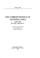Cover of: The correspondence of Agostino Chigi (1466 - 1520) in Cod. Chigi R.V.c.