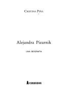 Cover of: Alejandra Pizarnik by Cristina Piña