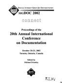 Cover of: Sigdoc 2002: Proceedings of the 20th Annual International Conference on Documentation