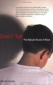 Cover of: Don't Tell: The Sexual Abuse of Boys