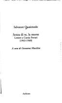 Cover of: Senza di te, la morte: lettere a Curzia Ferrari (1963-1968)