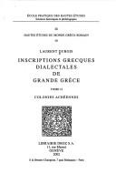 Cover of: Inscriptions grecques dialectales de Grande Grèce
