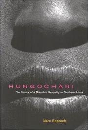 Cover of: Hungochani | Marc Epprecht