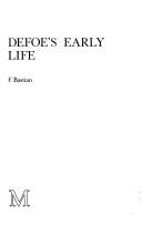 Cover of: Defoe's early life