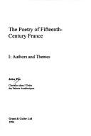 Cover of: poetry of fifteenth-century France