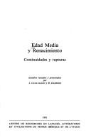 Cover of: Edad Media y Renacimiento: continuidades y rupturas