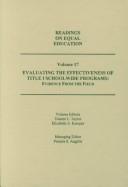 Cover of: Readings on Equal Education: Public policy and Equal Educational Opportunities (Readings on Equal Education)
