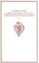 Cover of: Ancrene Wisse: Volume I: A corrected edition of the text in Cambridge, Corpus Christi College, 402, with variants from other manuscripts (Early English Text Society Original Series)
