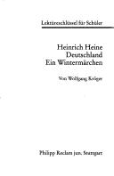 Cover of: Heinrich Heine, 'Deutschland: ein Wintermärchen'