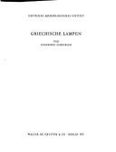 Cover of: Griechische Lampen. by Ingeborg Scheibler