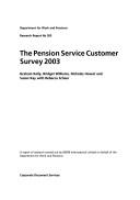 Cover of: The Pension service customer survey 2003