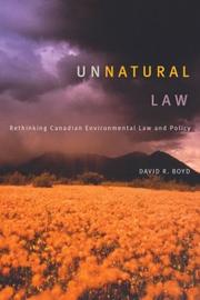 Cover of: Unnatural law by David R. Boyd