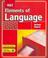 Cover of: Elements of Language
