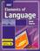 Cover of: Elements of language