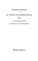 Cover of: Il conte di Carmagnola by Alessandro Manzoni