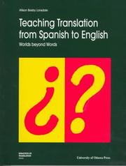 Cover of: Teaching translation from Spanish to English by Allison Beeby Lonsdale