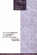 Cover of: Teatro del siglo de oro. Estudios de literatura, vol. 79: Memorias de apariencias y otros documentos sobre los autos de Calderon de la Barca by Lara Escudero