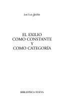 Cover of: El exilio como constante y como categoría by José Luis Abellán