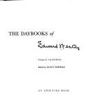 Cover of: daybooks of Edward Weston | Weston, Edward