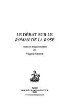 Le débat sur le Roman de la rose by Christine de Pisan, Virginie Elisabeth Greene