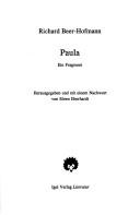 Cover of: Paula: ein Fragment