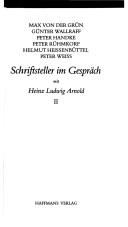 Schriftsteller im Gespräch by Heinz Ludwig Arnold
