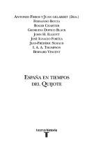 Cover of: España en tiempos del Quijote