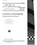 Cover of: Legislative calendar, One hundred fourth Congress