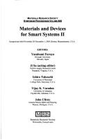 Cover of: Materials and devices for smart systems II: symposium held November 28-December 1, 2005, Boston, Massachusetts, U.S.A.