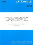 Cover of: H[lemniscate] functional calculus and square functions on noncommutative L[superscript p]- spaces