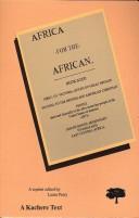 Cover of: Africa for the african
