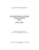 Cover of: Inscriptions latines d'Aquitaine (I.L.A.).