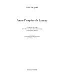 Cover of: Anne-Prospère de Launay, "l'amour de Sade"eD. A. F. de Sade by Marquis de Sade