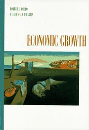 Cover of: Economic growth by Barro, Robert J.