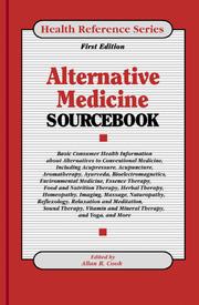 Cover of: Alternative Medicine Sourcebook by Allan R. Cook