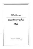 Cover of: Hecatomgraphie, 1540